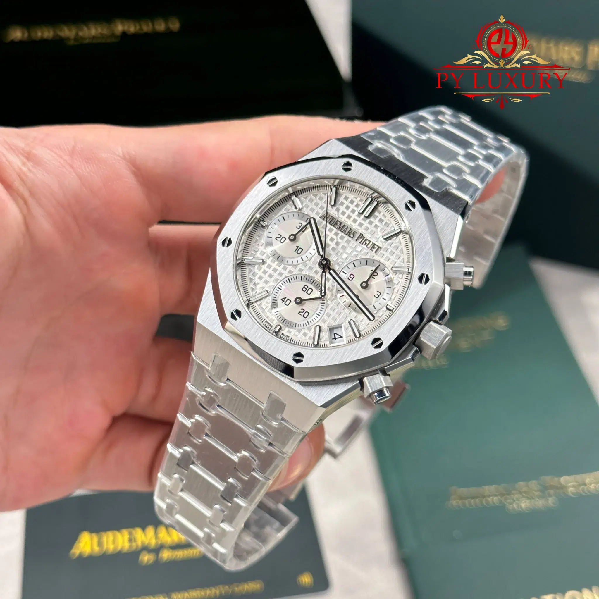 Audemars Piguet Royal Oak Chronograph 26240ST White Dial Best Replica Super Clone ZF 41mm (Free Sprung) - 2