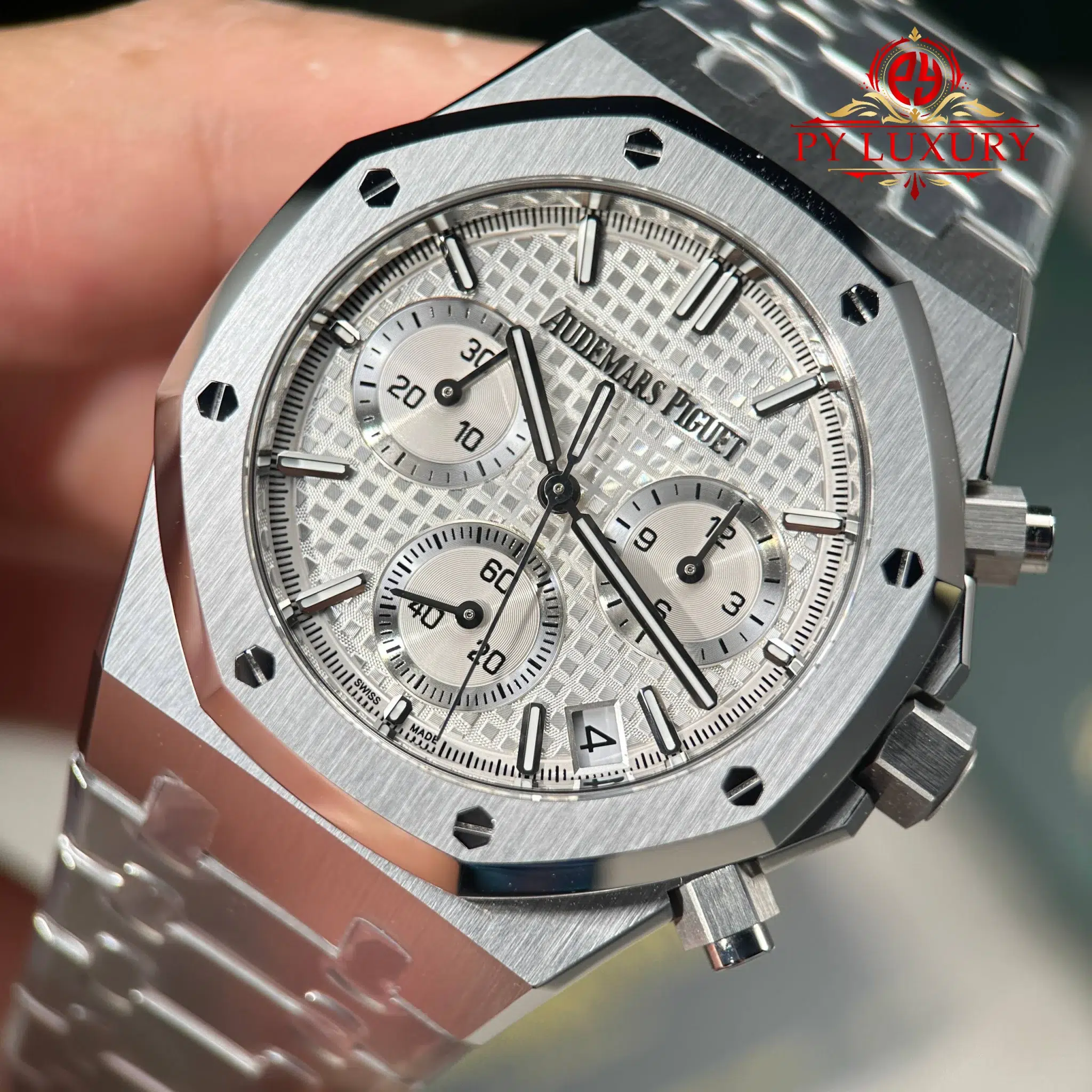Audemars Piguet Royal Oak Chronograph 26240ST White Dial Best Replica Super Clone ZF 41mm (Free Sprung) - 4