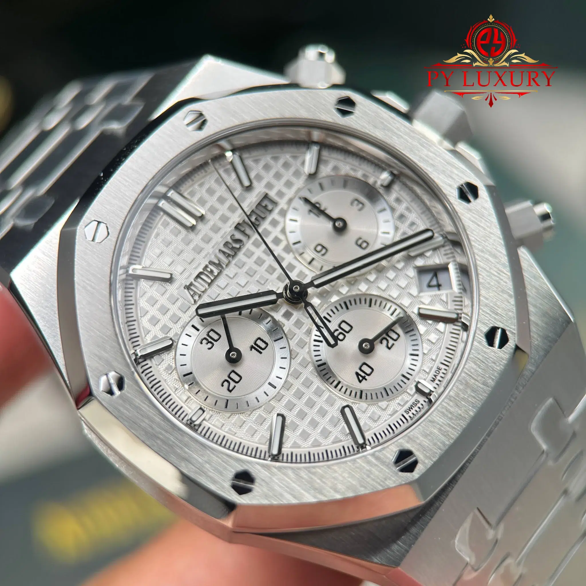 Audemars Piguet Royal Oak Chronograph 26240ST White Dial Best Replica Super Clone ZF 41mm (Free Sprung) - 9