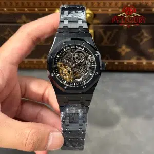 Audemars Piguet Royal Oak Openworked 15416CE Black Ceramic Skeleton Dial 1:1 Best Replica THB 41mm (Free Sprung)