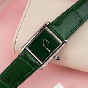 Cartier Tank Must Large WSTA0056 Green Dial Leather Strap 1:1 Best Copy