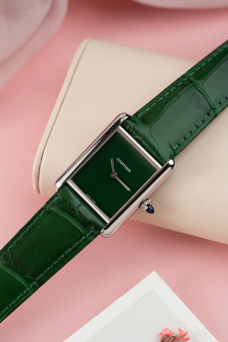 Cartier Tank Must Large WSTA0056 Green Dial Leather Strap 1:1 Best Copy