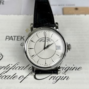 Patek Philippe Calatrava 5153G-010 White Dial Leather Strap Best Replica