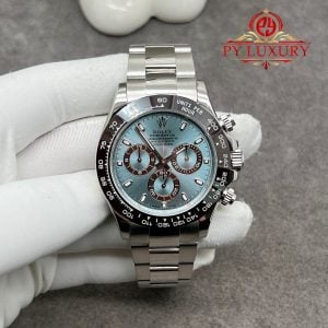 Rolex Daytona 116506 Ice Blue Dial 1:1 Custom Made CNC Real Platinum 950 Super Replica