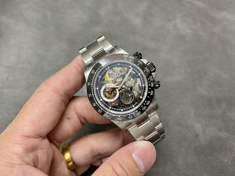 Rolex Daytona Artisans de Genève Skeleton Dial Black Ceramic Bezel Best Replica