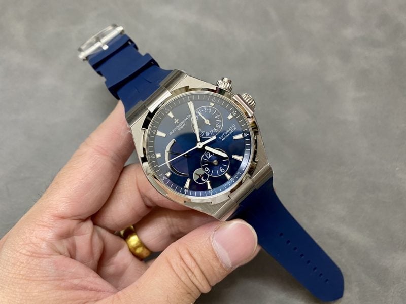 Vacheron Constantin Overseas Dual Time 47450/000A-9039 Blue Dial Rubber Band Replica