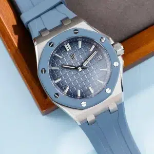 Audemars Piguet Royal Oak Offshore 15605SK Smoked Blue Dial Rubber Strap 1:1 Best Replica