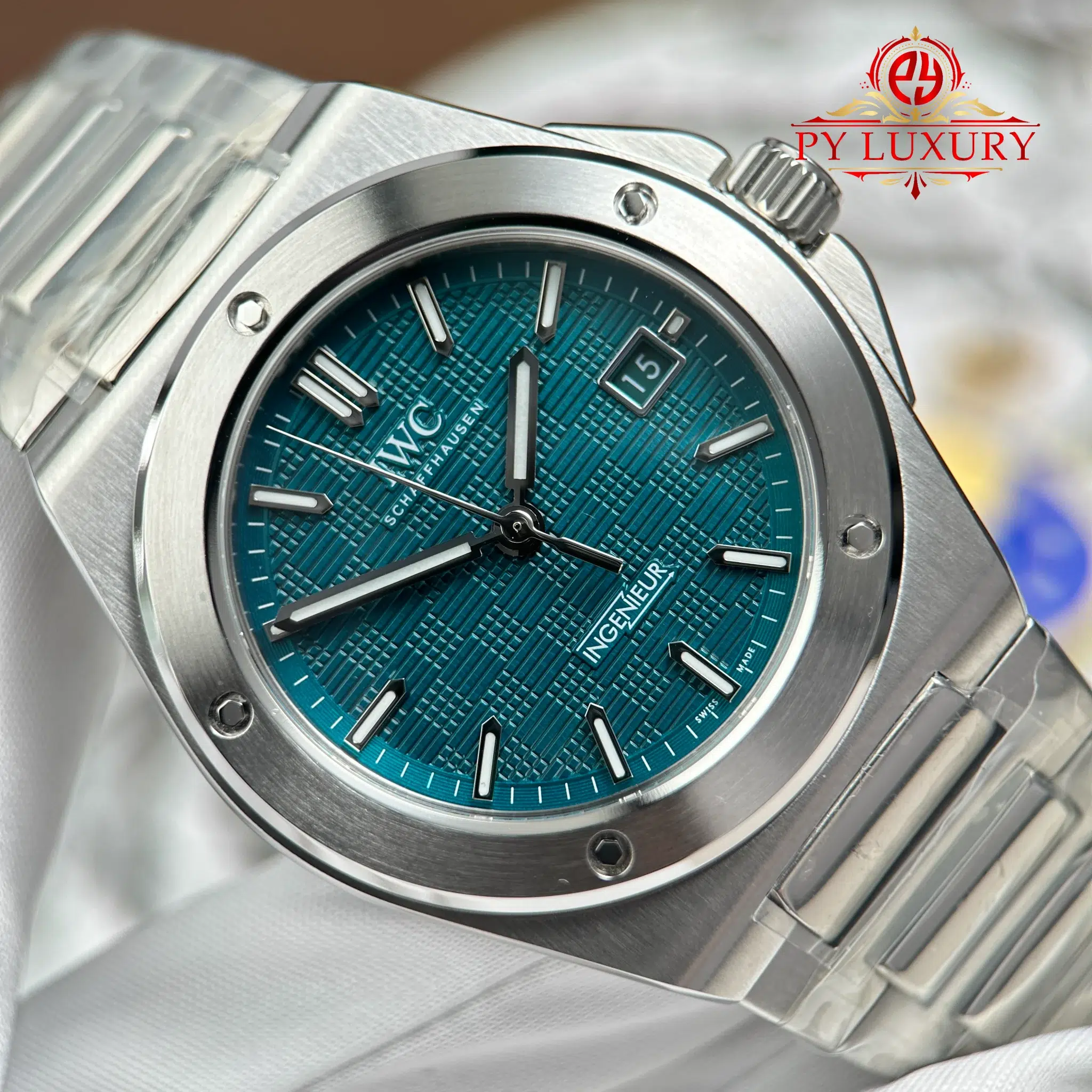 IWC Ingenieur Automatic IW328903 Aqua Dial Best Replica GHF - 4