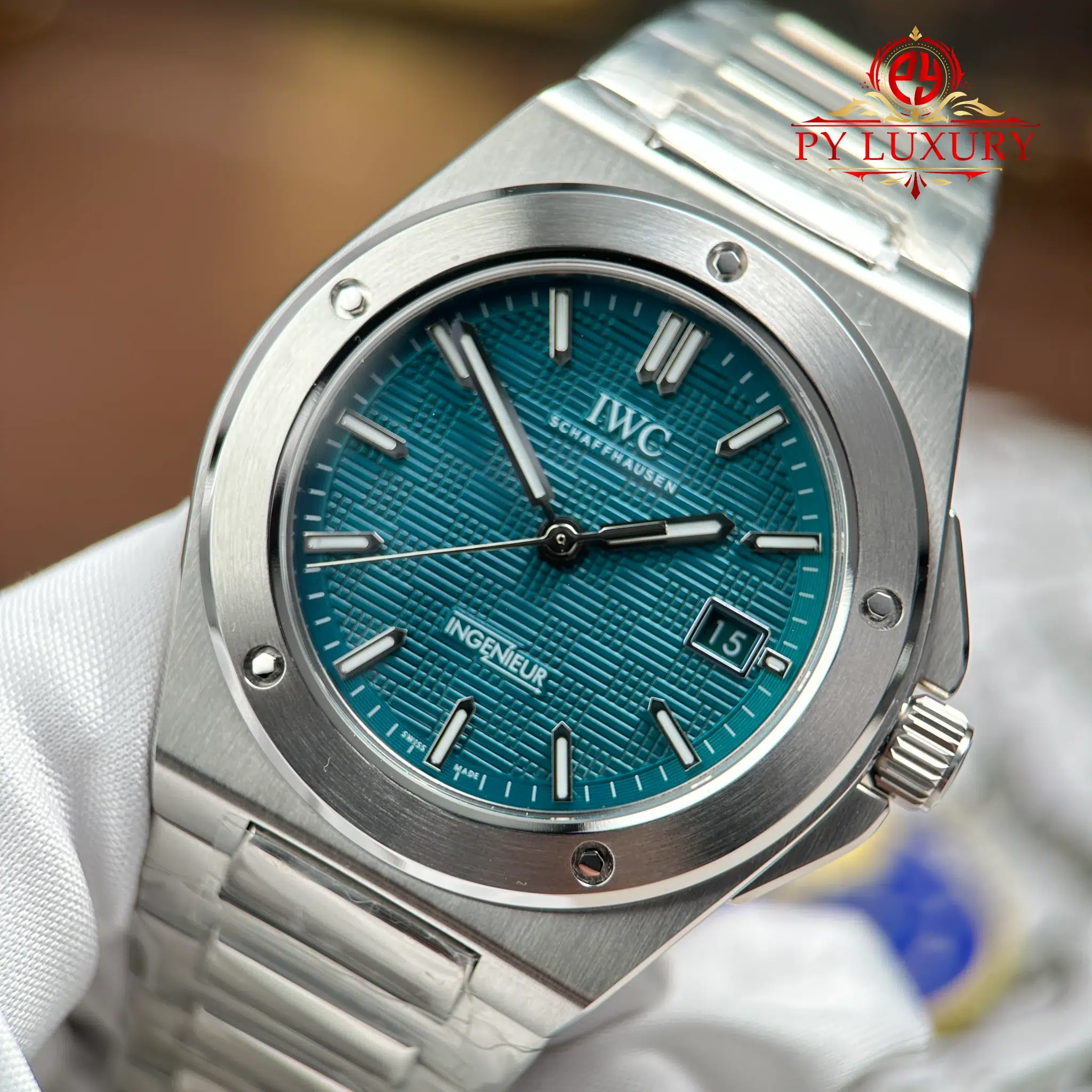 IWC Ingenieur Automatic IW328903 Aqua Dial Best Replica GHF - 5