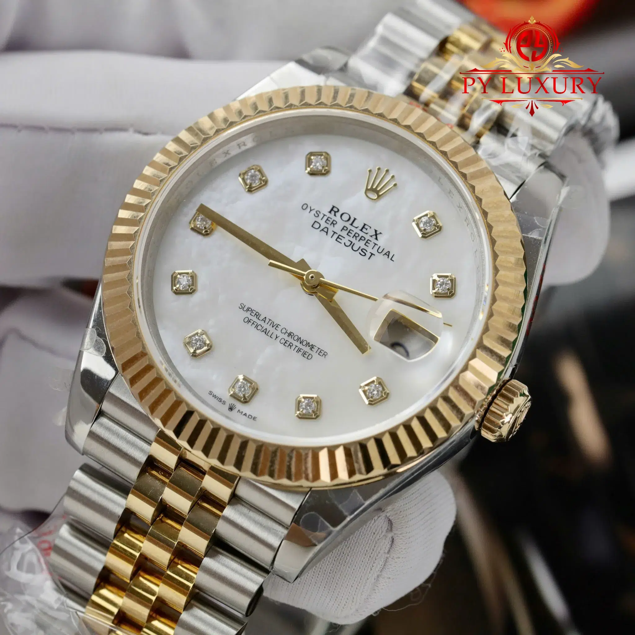 Rolex Datejust 126333 Two Tone 18K Yellow Gold Wrapped MOP Dial Jubilee - 4