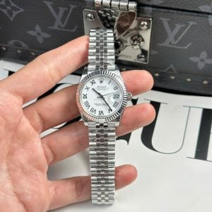 Rolex Datejust 278274-0010 White Roman Dial Fluted Bezel Jubilee Bracelet Best Replica