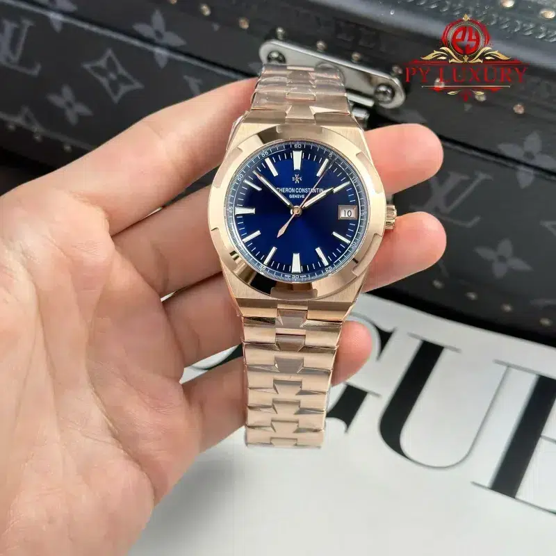 Vacheron Constantin Overseas 4500V Rose Gold Blue Dial Best Replica