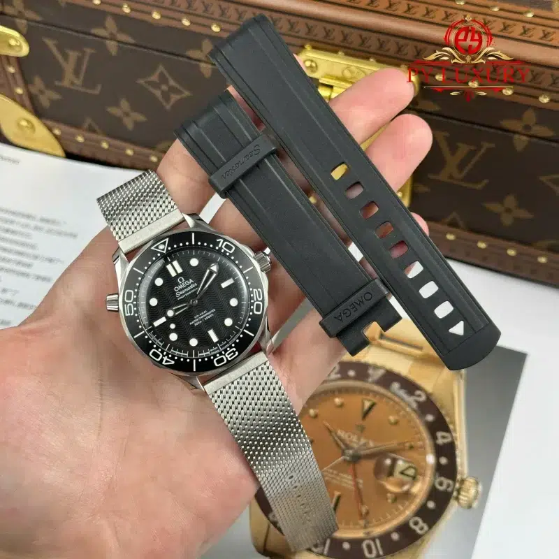 Omega Seamaster Diver 300M Steel on Steel 210.30.42.20.01.010 Black Dial 1:1 Best Replica