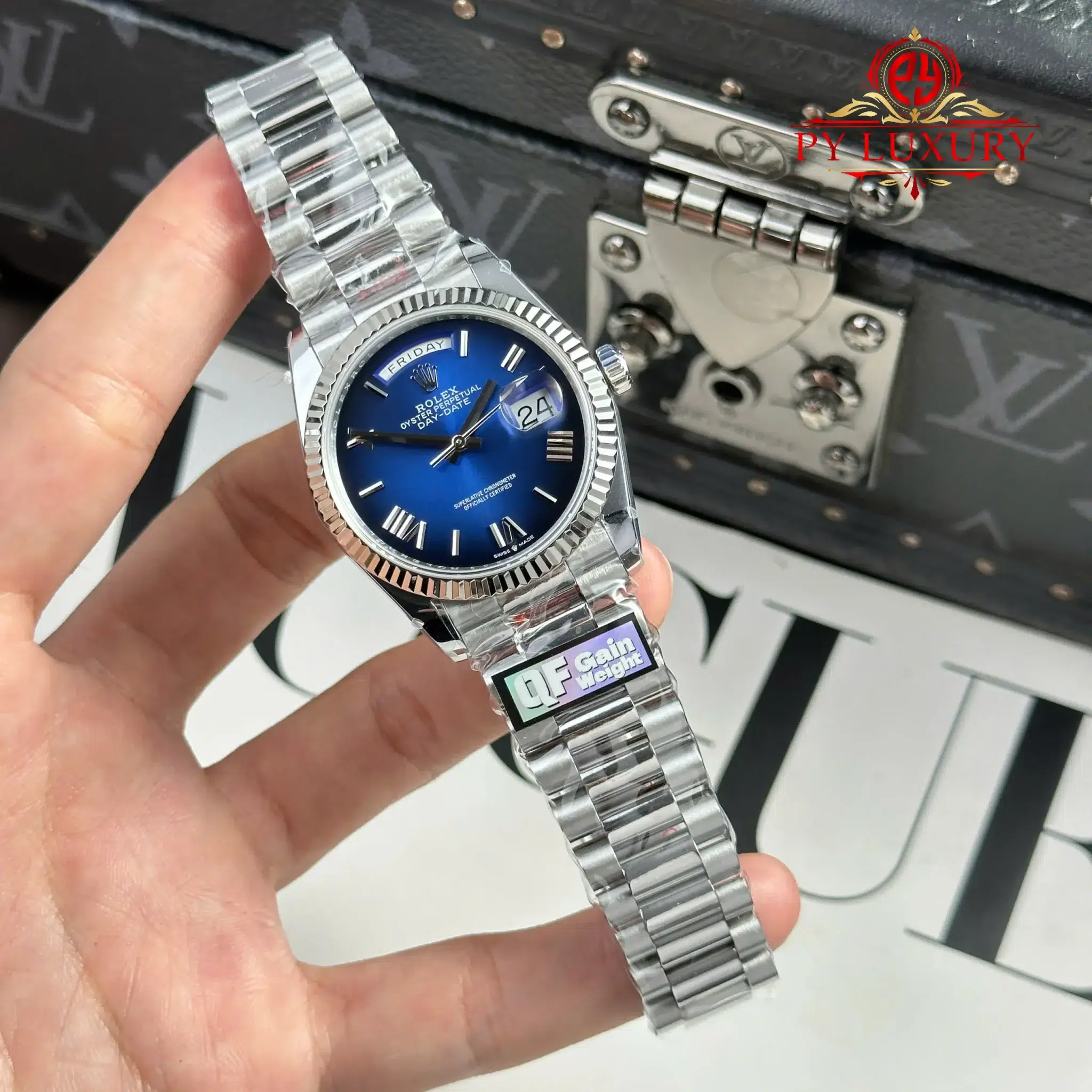 Rolex Day-Date 128239-0063 Blue Ombré Roman Dial - 2