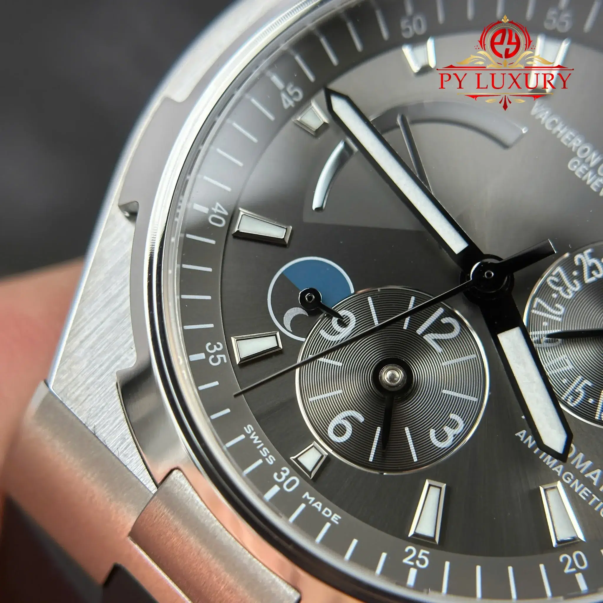 Vacheron Constantin Overseas Dual Time 47450 Grey Dial Rubber Strap - 12