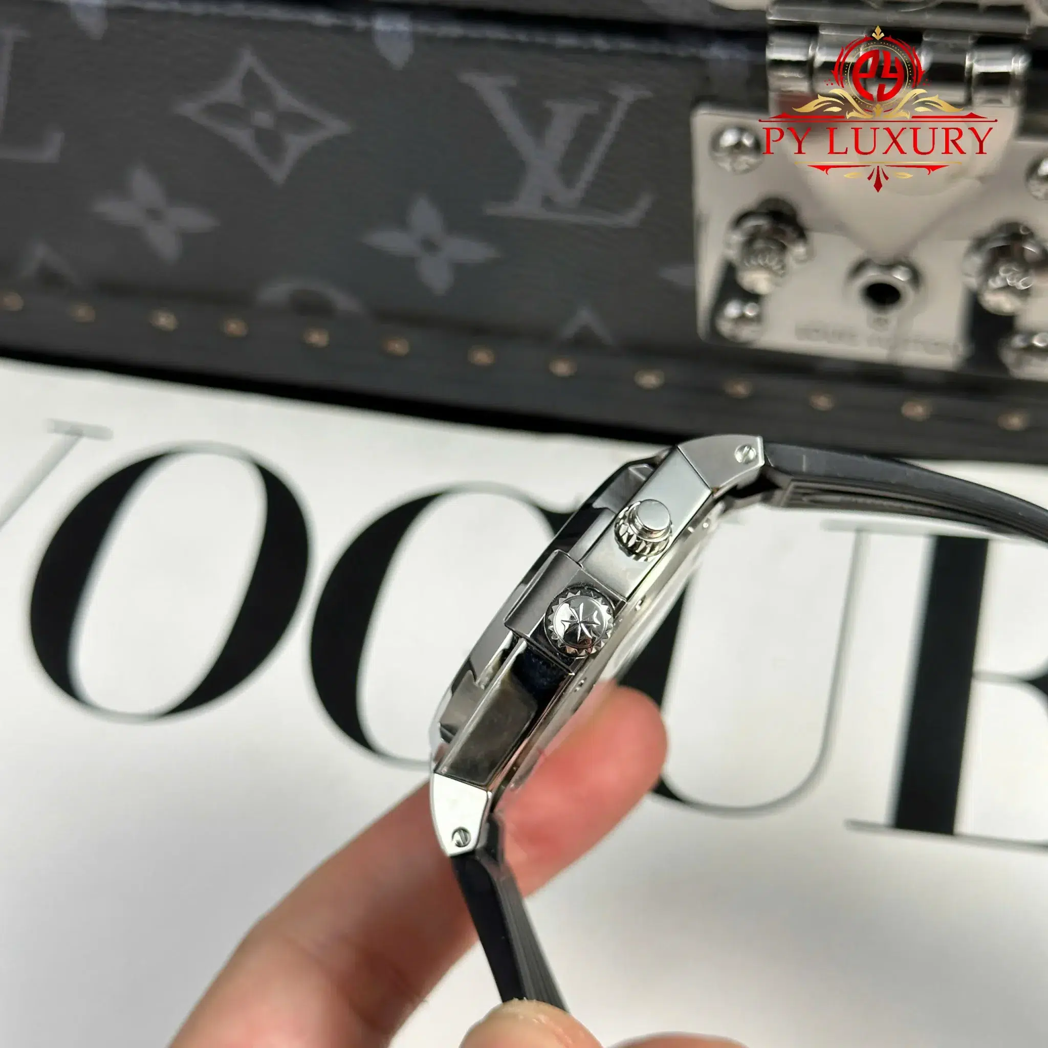 Vacheron Constantin Overseas Dual Time 47450 Grey Dial Rubber Strap - 4