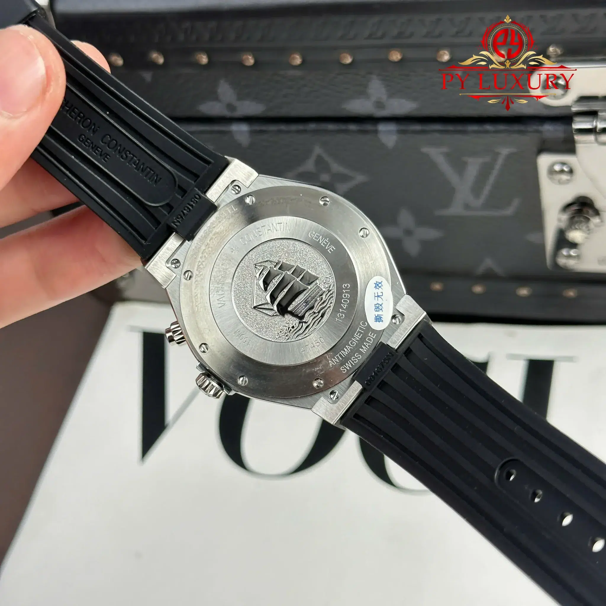 Vacheron Constantin Overseas Dual Time 47450 Grey Dial Rubber Strap - 8