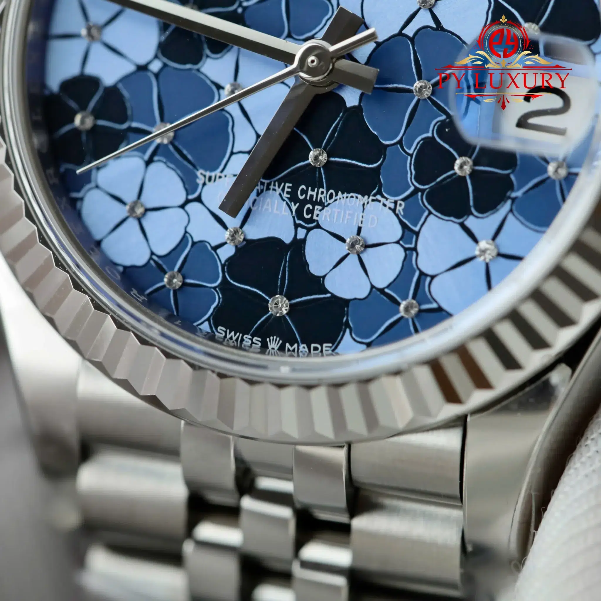Rolex Datejust 278274 Blue Floral-Motif Dial Jubilee Bracelet - 1