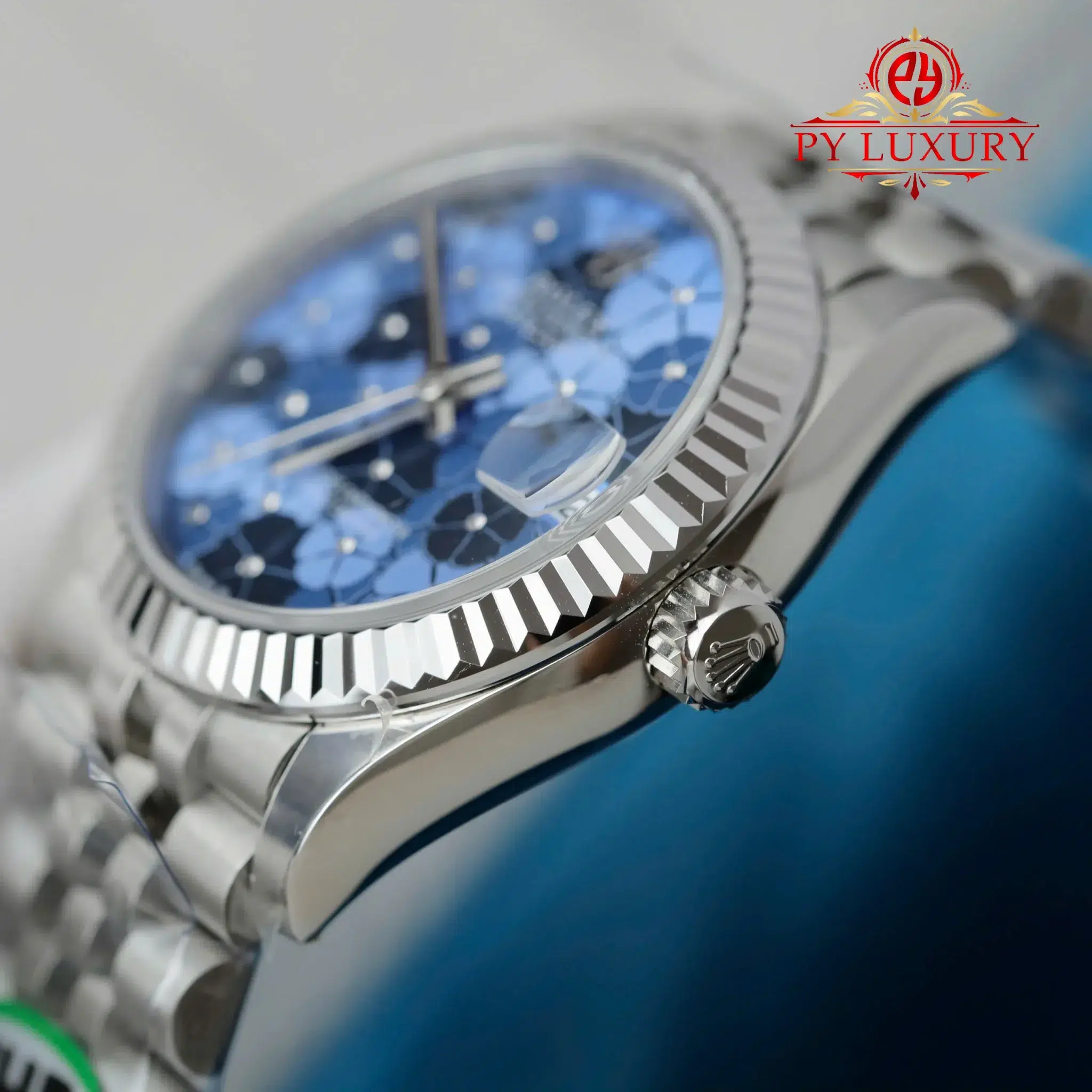 Rolex Datejust 278274 Blue Floral-Motif Dial Jubilee Bracelet - 5