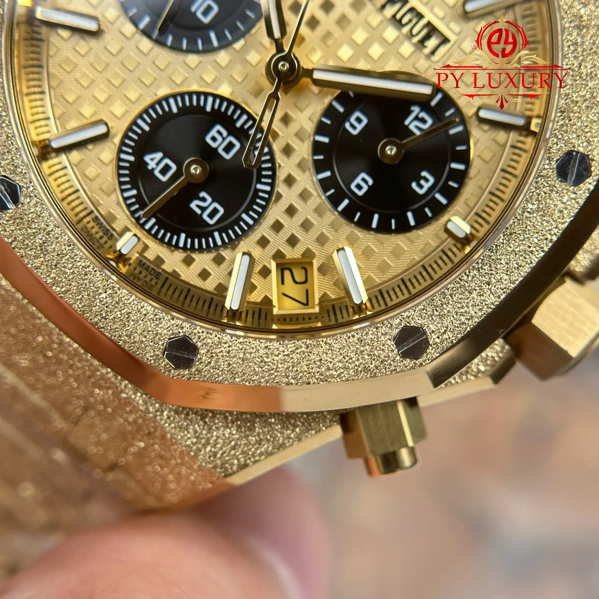 Audemars Piguet Royal Oak Chronograph 26240BA Frosted Yellow Gold Yellow Dial - 3