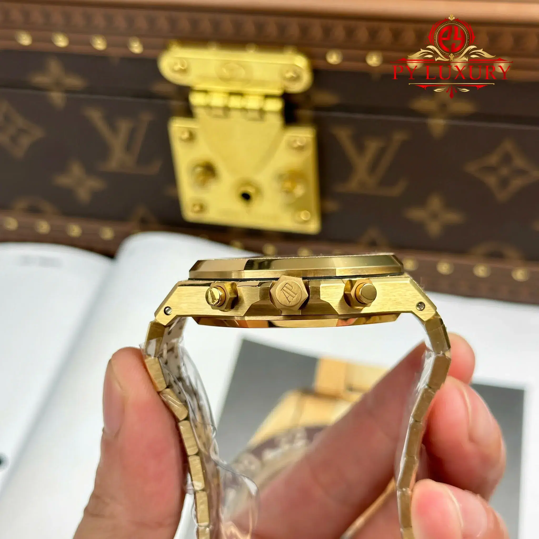 Audemars Piguet Royal Oak Chronograph 26240BA Frosted Yellow Gold Yellow Dial - 8