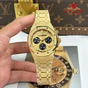 Audemars Piguet Royal Oak Chronograph 26240BA Frosted Yellow Gold Yellow Dial 1:1 Best Replica