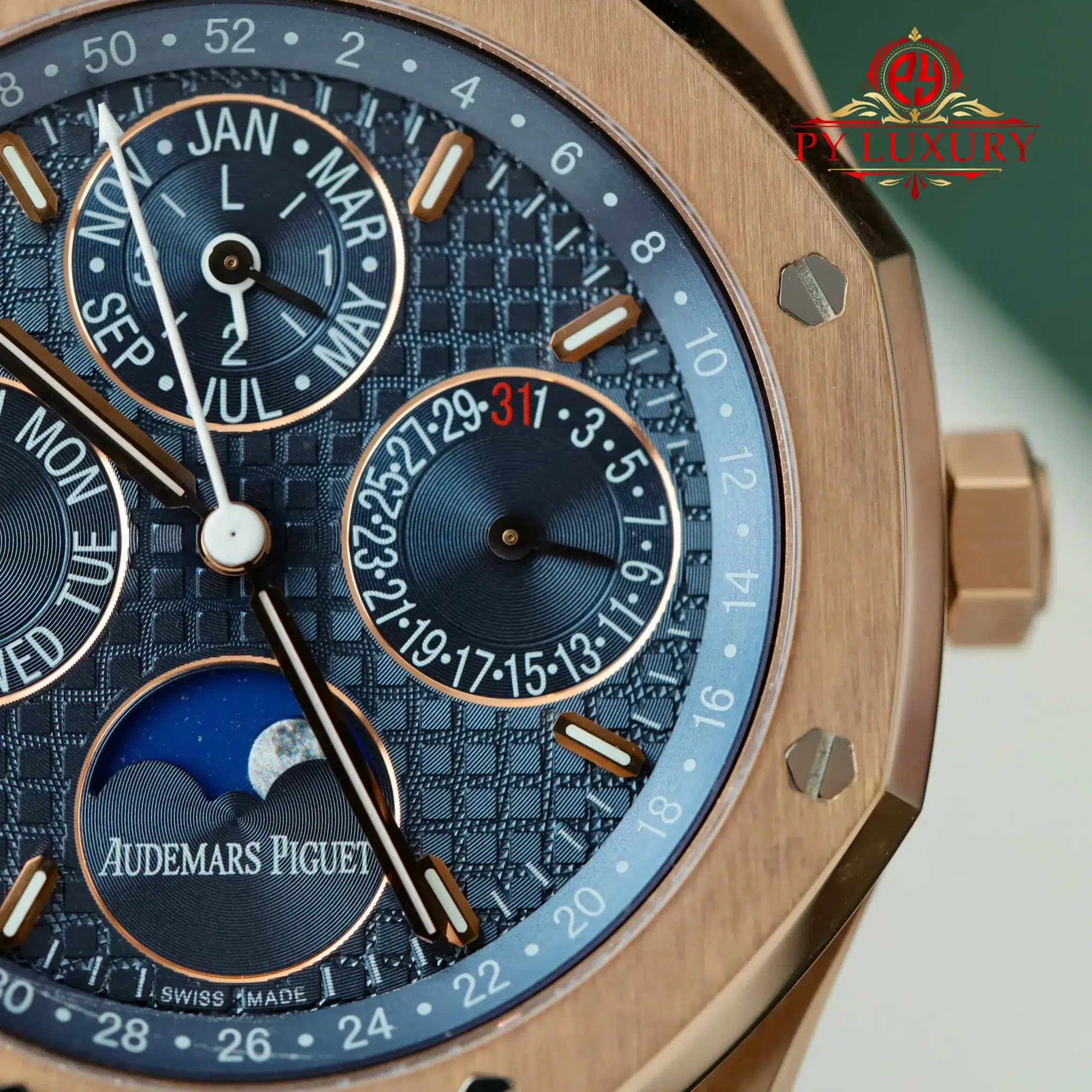 Audemars Piguet Royal Oak Perpetual Calendar 26574OR 18k Rose Gold Plated Blue Dial - 2