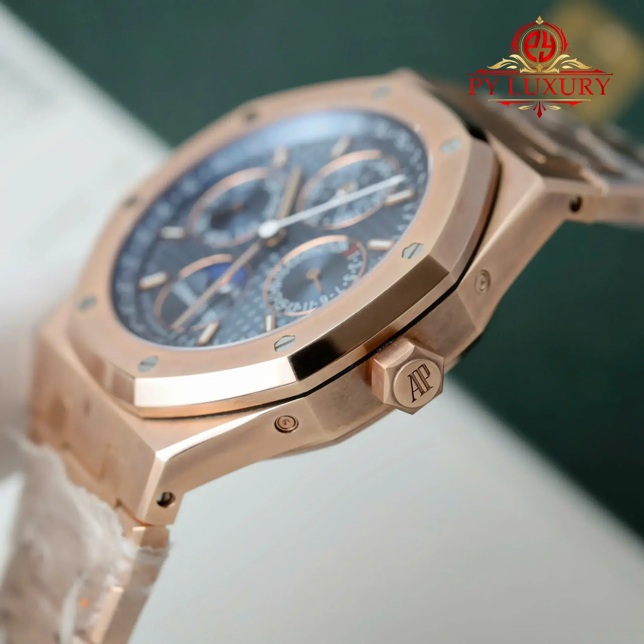 Audemars Piguet Royal Oak Perpetual Calendar 26574OR 18k Rose Gold Plated Blue Dial - 3