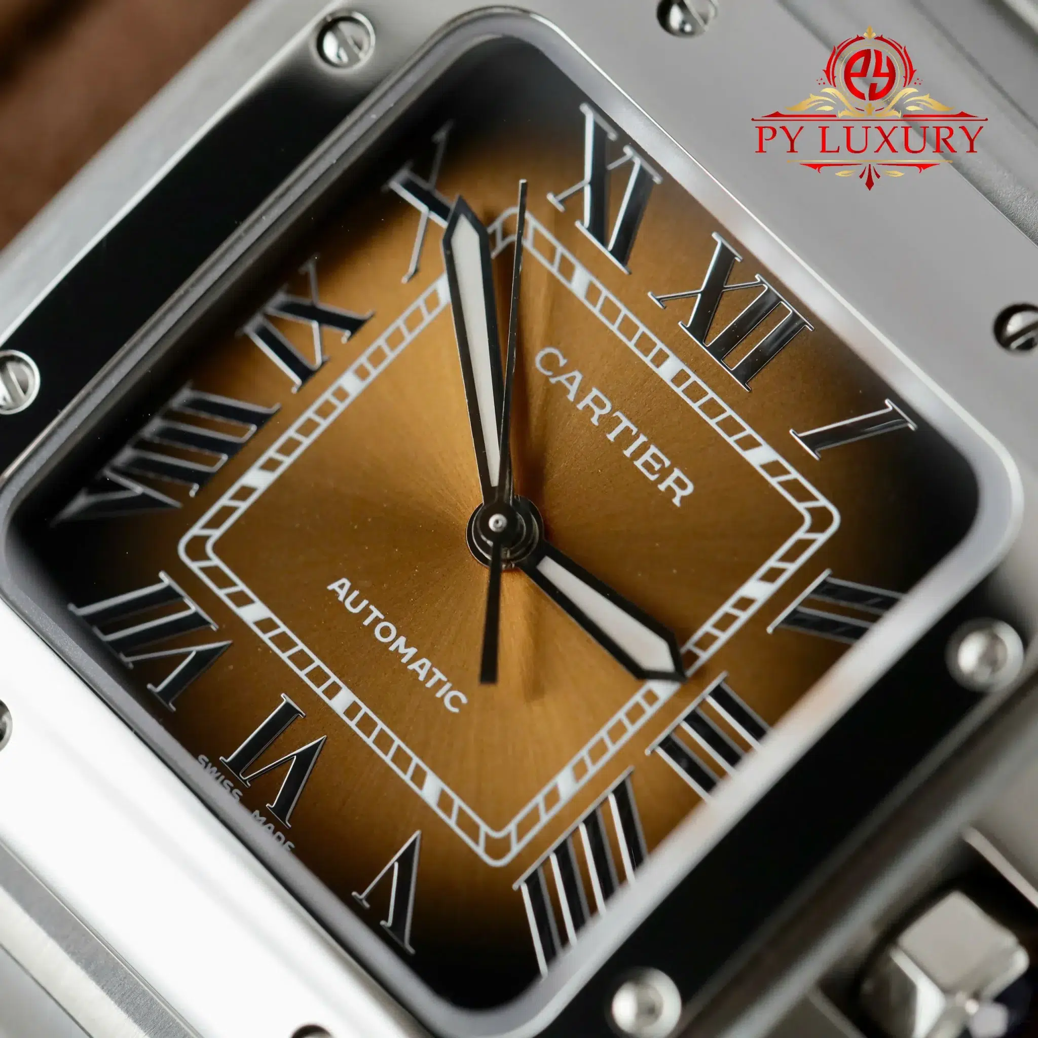 Cartier Santos Medium Model WSSA0065 Brown Dial - 5