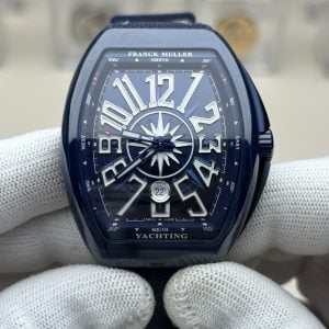 Franck Muller Vanguard Yachting Ceramic Blue Dial White Arabic Numerals 1:1 Best Replica
