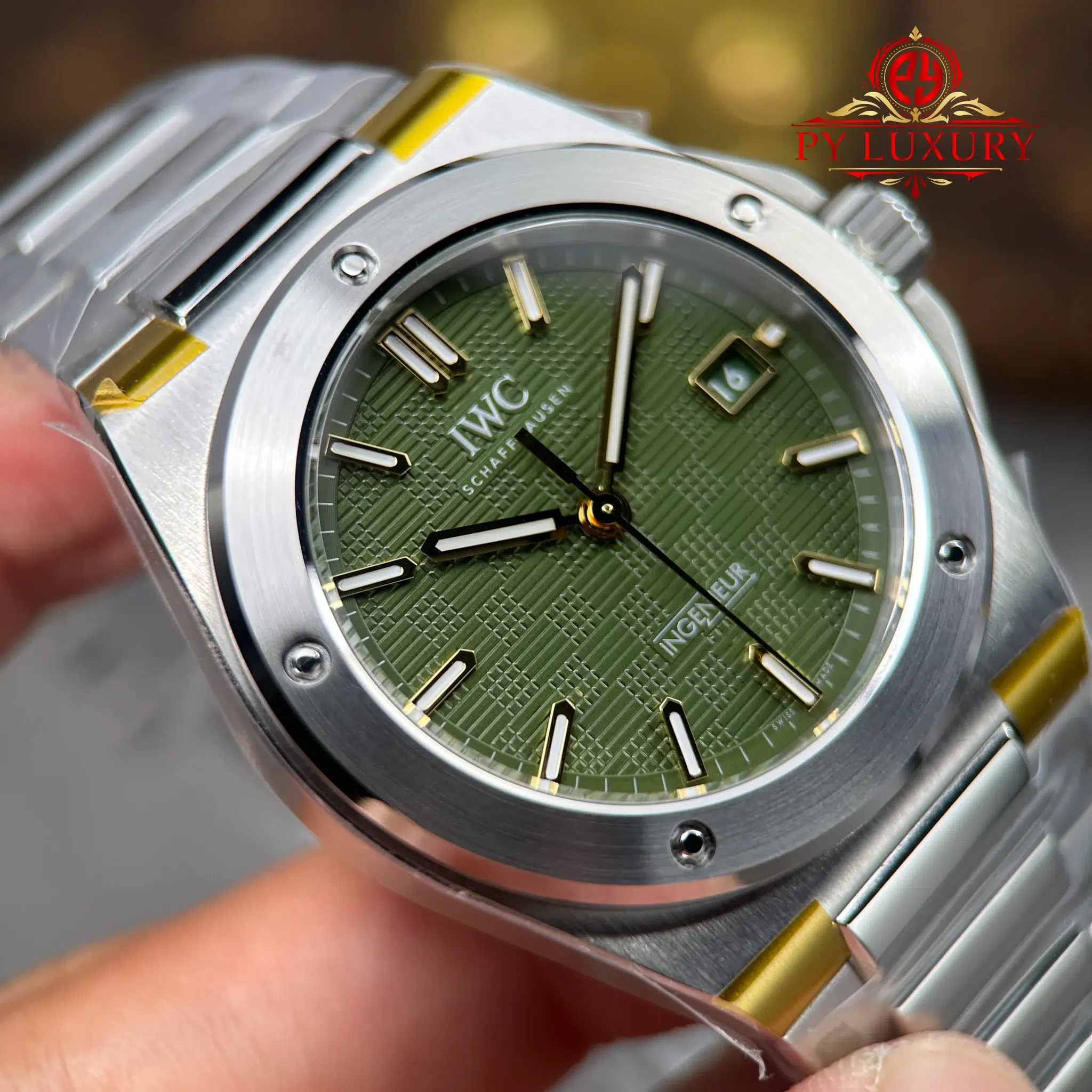 IWC Ingenieur IW328908 Automatic Green Dial Best Replica V7 Factory 40mm - 10