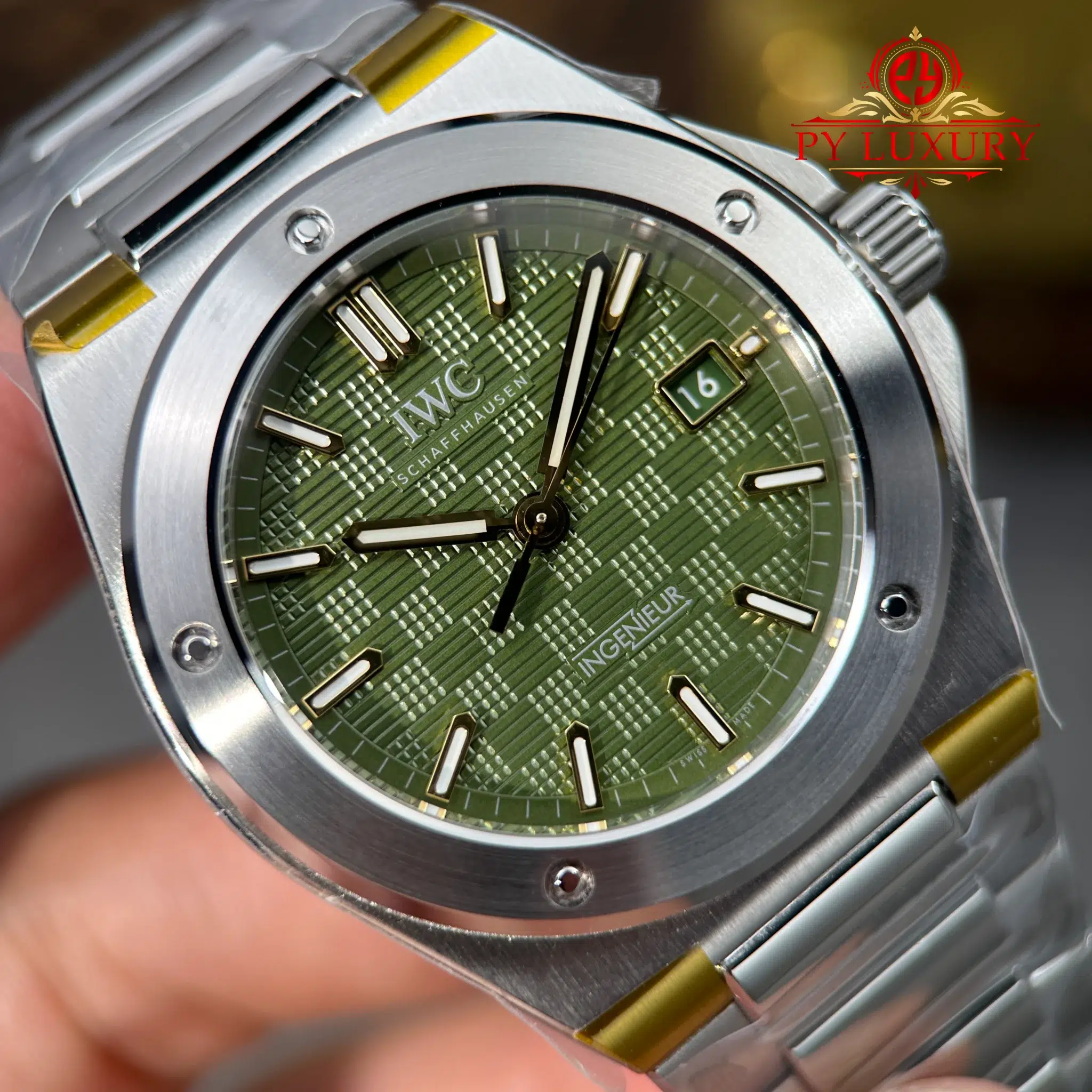 IWC Ingenieur IW328908 Automatic Green Dial Best Replica V7 Factory 40mm - 5