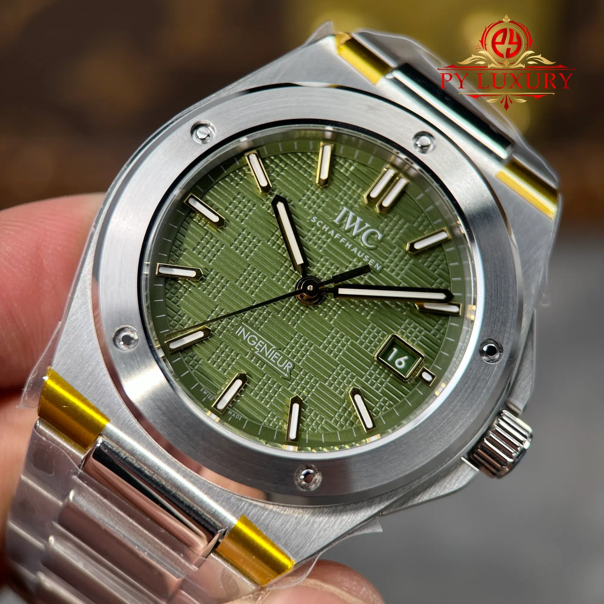 IWC Ingenieur IW328908 Automatic Green Dial Best Replica V7 Factory 40mm - 6
