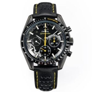 Omega Speedmaster Dark Side of the Moon Apollo 8 Black Dial Leather Strap Best Replica