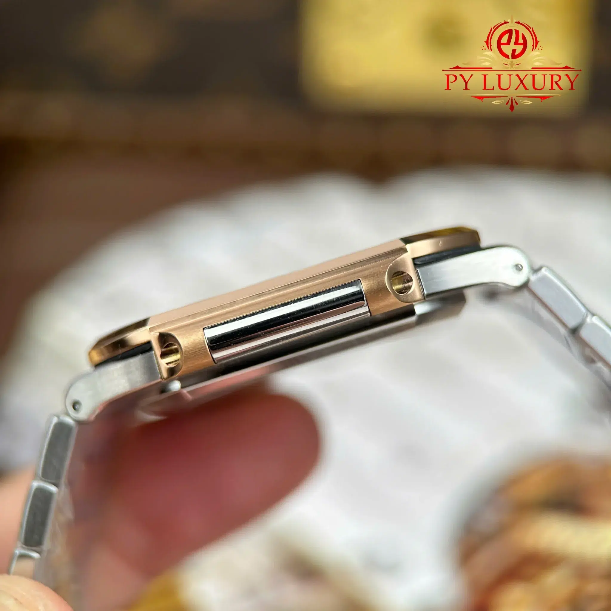 Patek Philippe Cubitus 5821 1AR-001 Two Tone Steel Rose Gold Blue Dial Top Quality Replica APW - 11