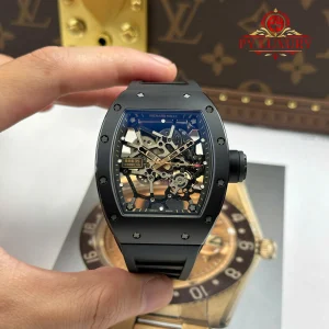 Richard Mille RM035 Black Toro Ceramic & Rose Gold Skeleton Dial Rubber Strap Best Replica 1:1 ZF Factory
