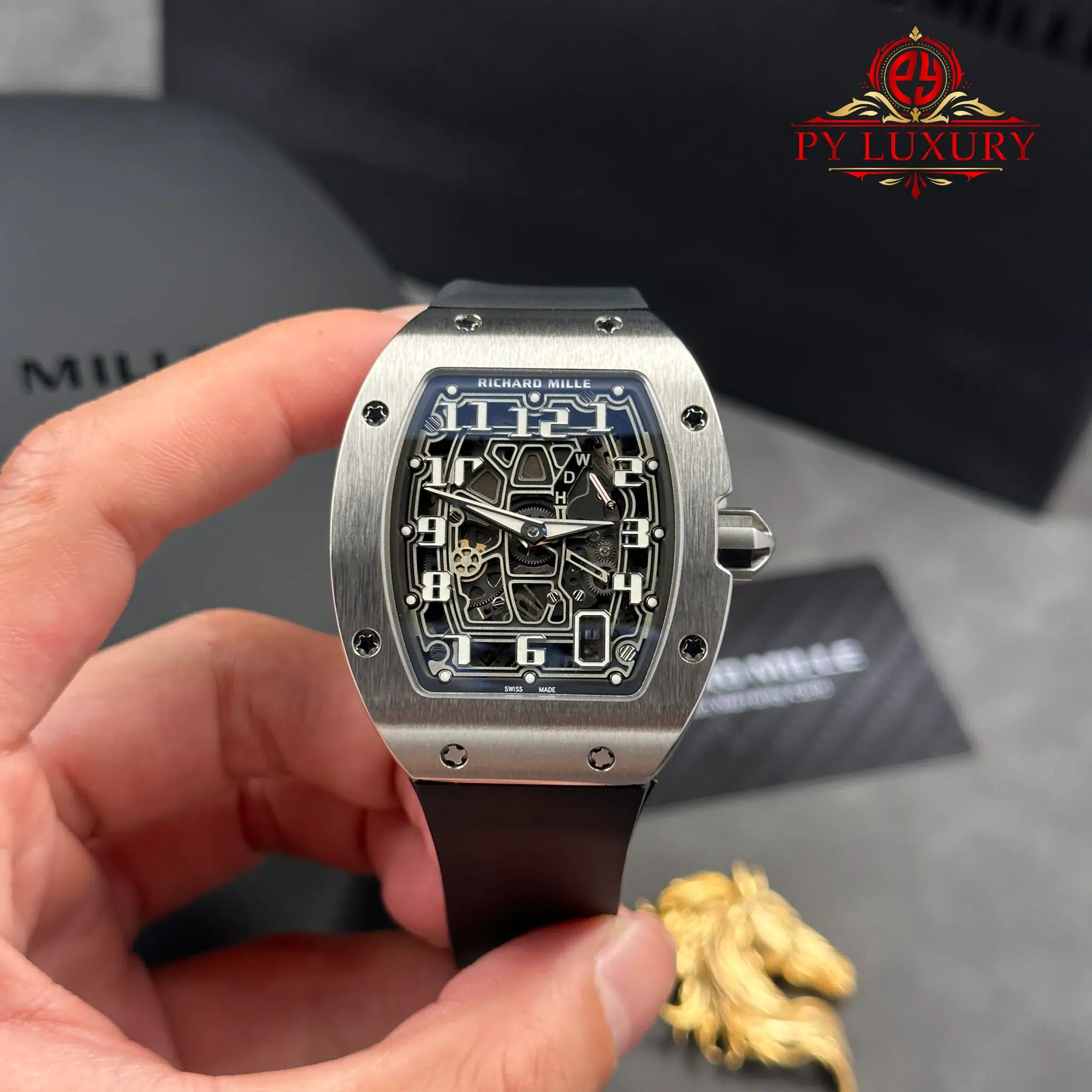 Richard Mille RM67-01 Titanium Extra-Flat Rubber Band Best Replica VAF - 1 Richard Mille RM67-01 Titanium Extra-Flat Rubber Band Best Replica 1:1 VAF 38.7mm x 47.5mm