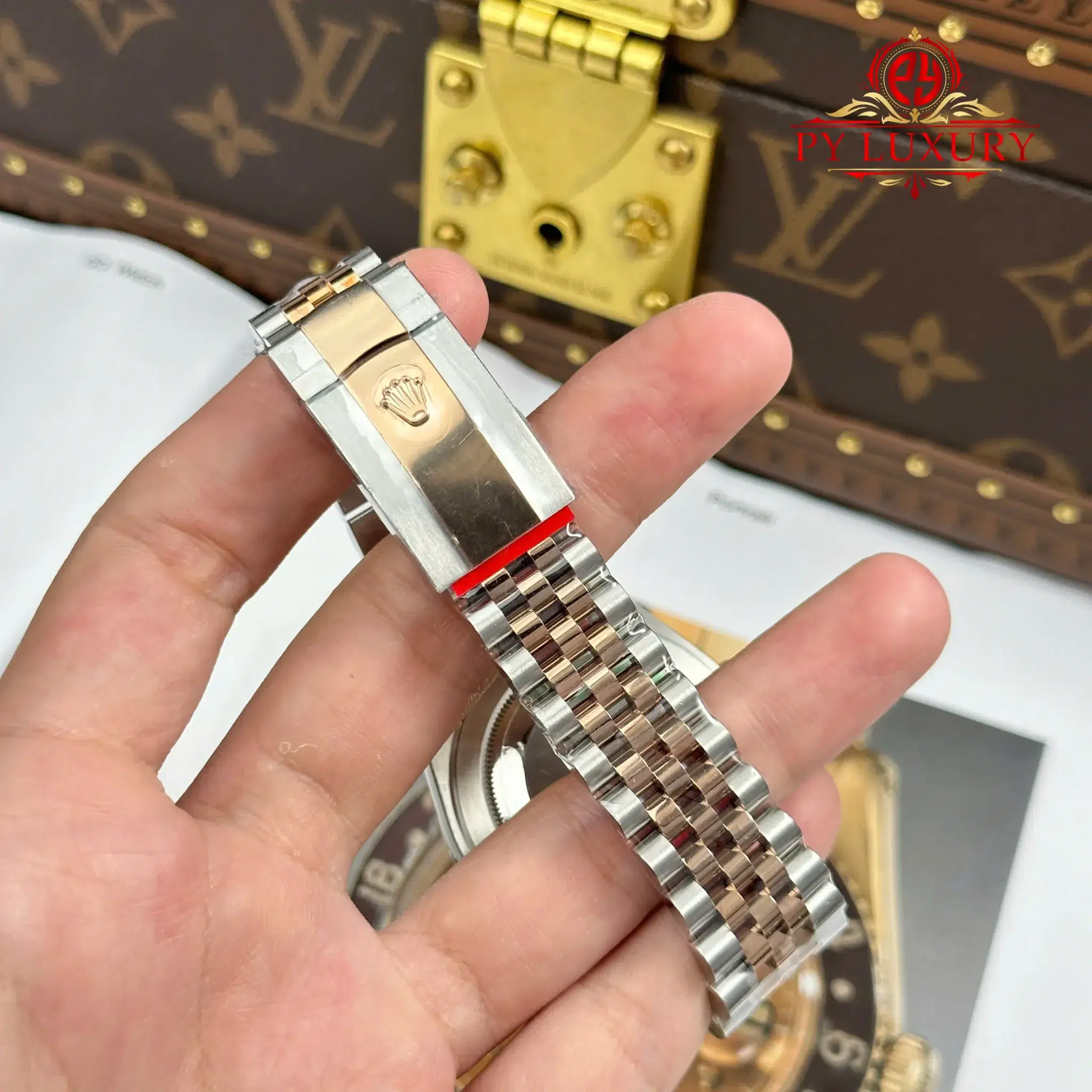 Rolex Datejust 126331 Two Tone Rose Gold Chocolate Luminous Dial Jubilee - 10