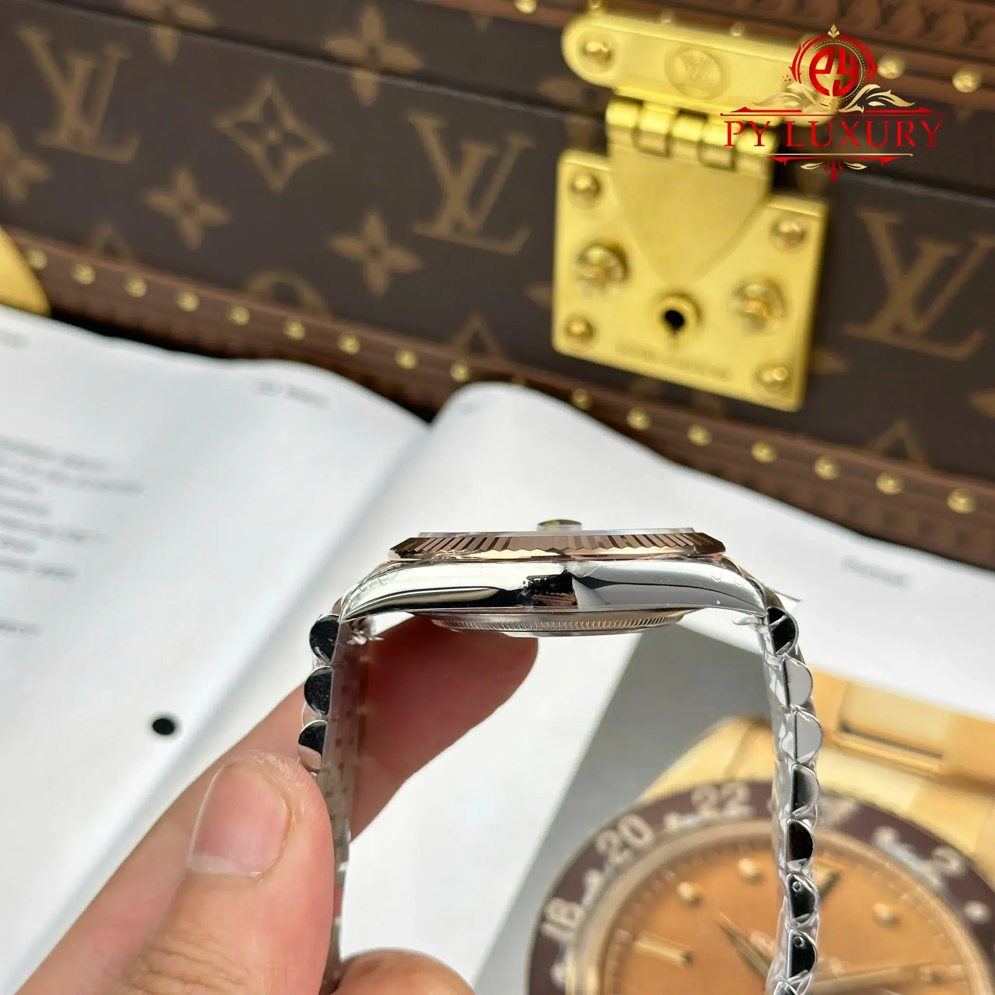 Rolex Datejust 126331 Two Tone Rose Gold Chocolate Luminous Dial Jubilee - 5