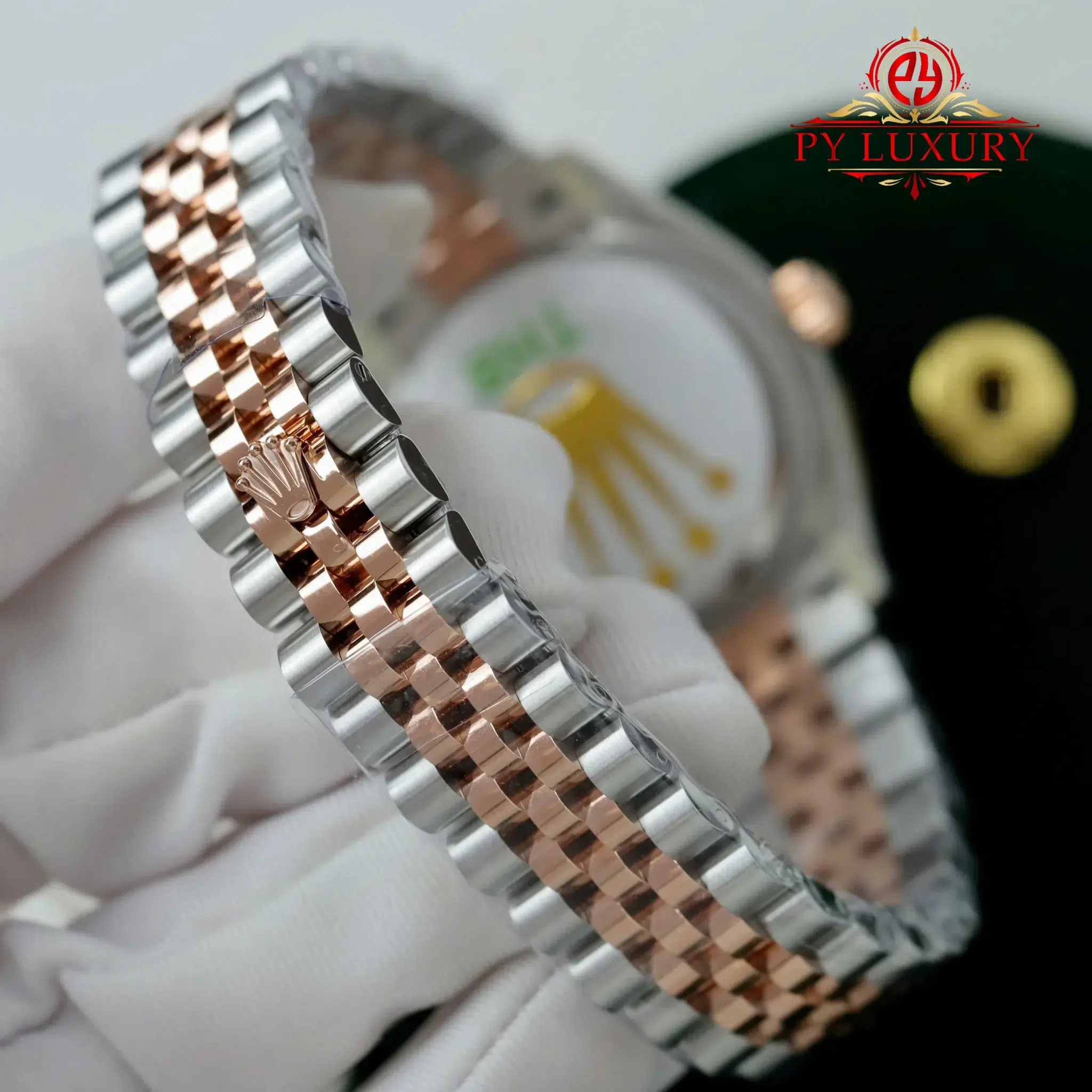 Rolex Datejust 278271 Two Tone Rose Gold Slate Diamond-set Dial Jubilee - 6