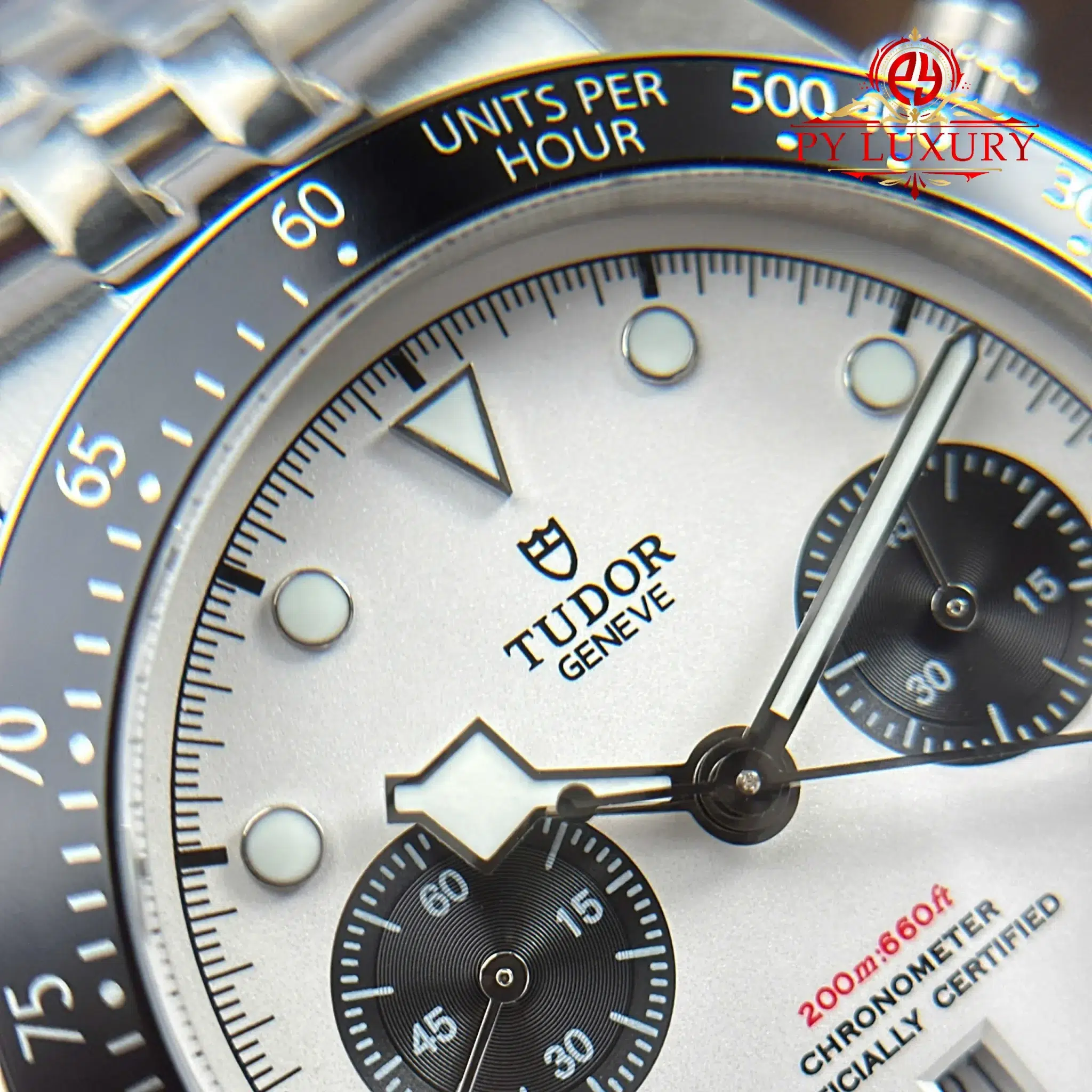 Tudor Black Bay Chrono 79360N White Dial Jubilee Bracelet - 9