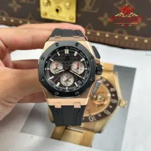 Audemars Piguet Royal Oak Offshore Chronograph 26420RO Rose Gold Black Dial Rubber Strap 1:1 Super Clone APSF 43mm