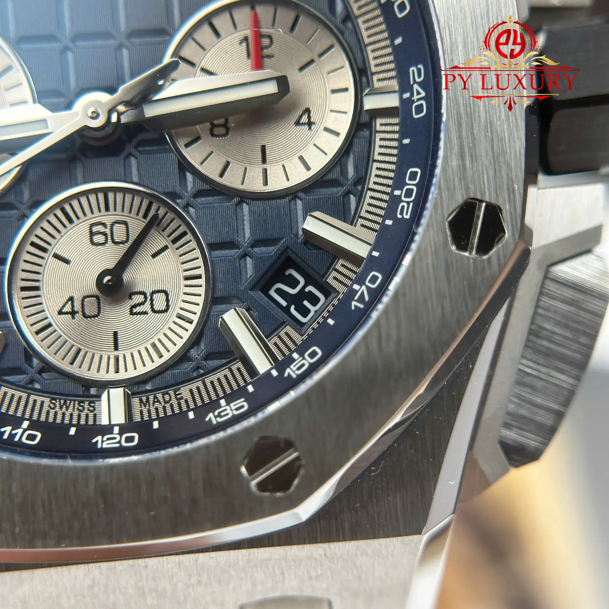 Audemars Piguet Royal Oak Offshore Chronograph 26420TI Blue Dial Rubber Band 1 1 Best Replica - 5