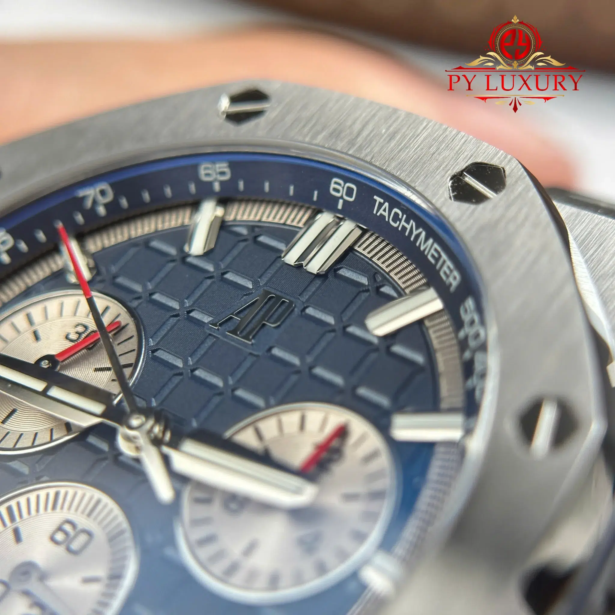 Audemars Piguet Royal Oak Offshore Chronograph 26420TI Blue Dial Rubber Band 1 1 Best Replica - 7