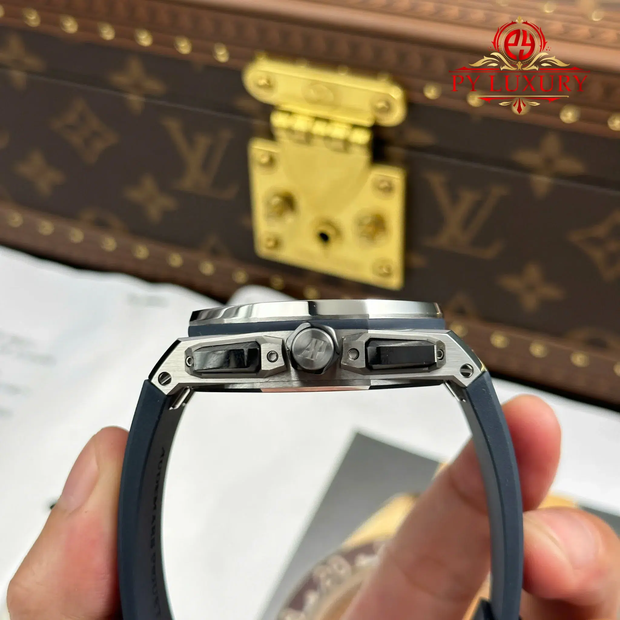 Audemars Piguet Royal Oak Offshore Chronograph 26420TI Blue Dial Rubber Band 1 1 Best Replica - 9