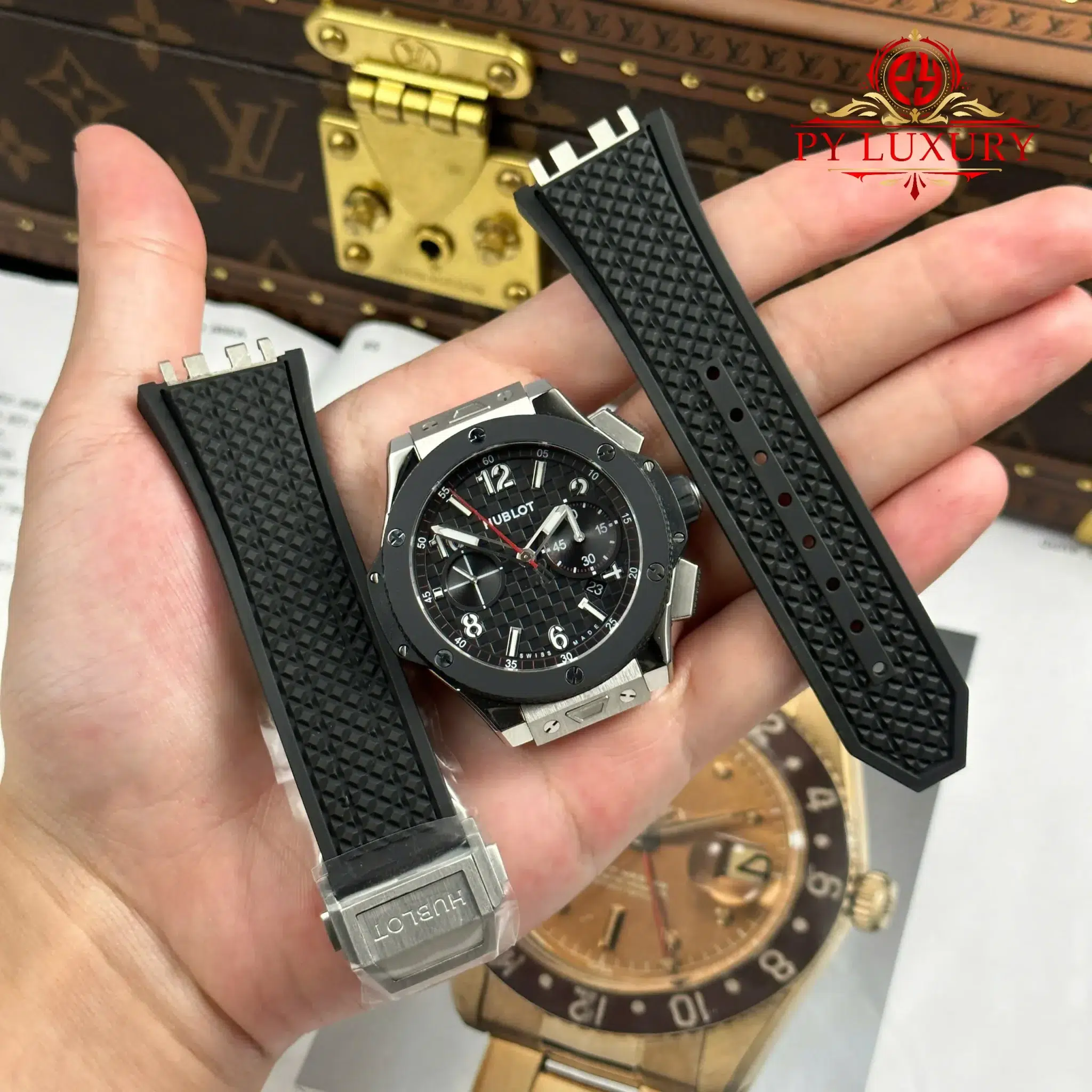 Hublot Big Bang Chronograph Titanium Ceramic 20th Anniversary Best Replica - 5