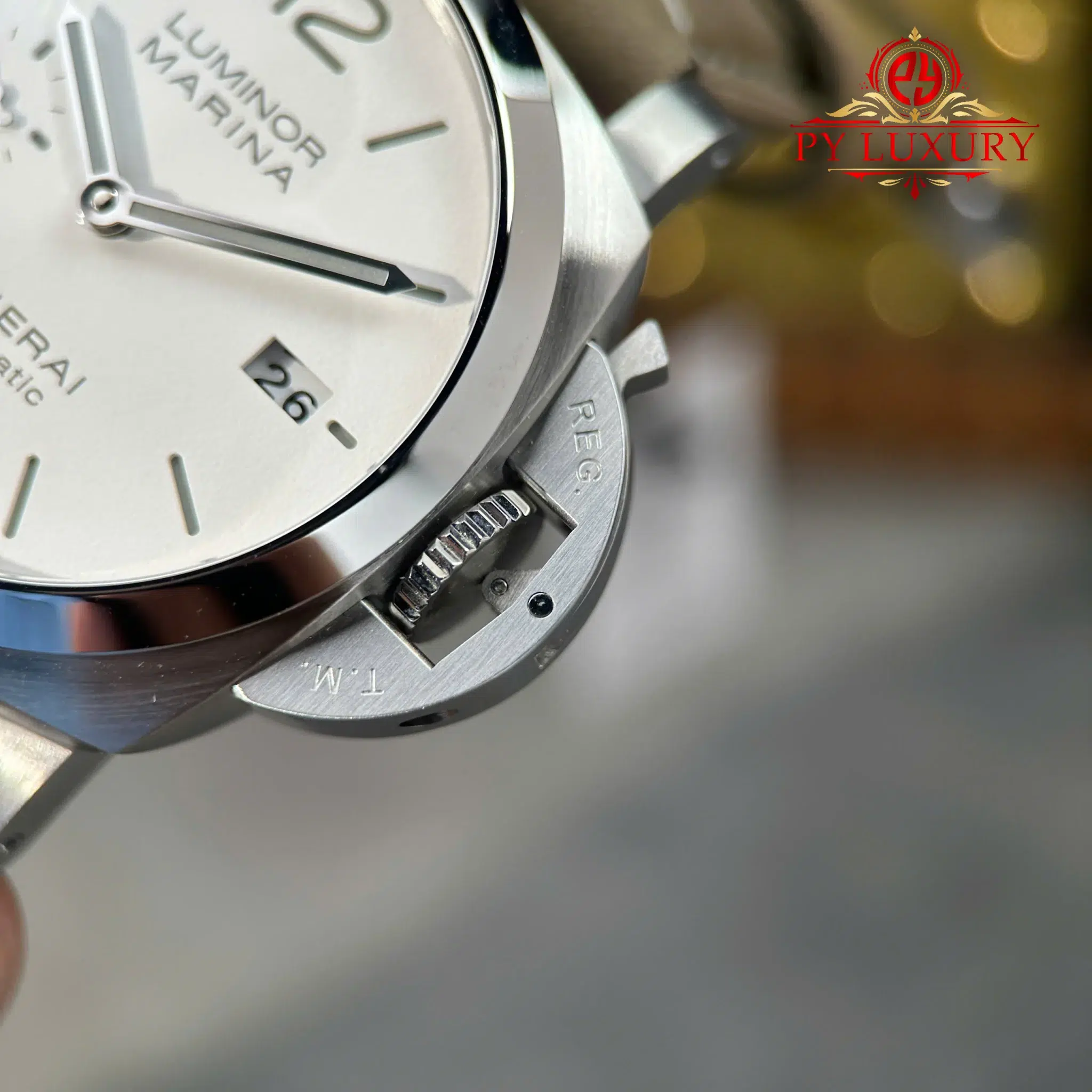 Panerai Luminor Marina PAM1314 Steel White Dial Leather Best Replica VSF - 6