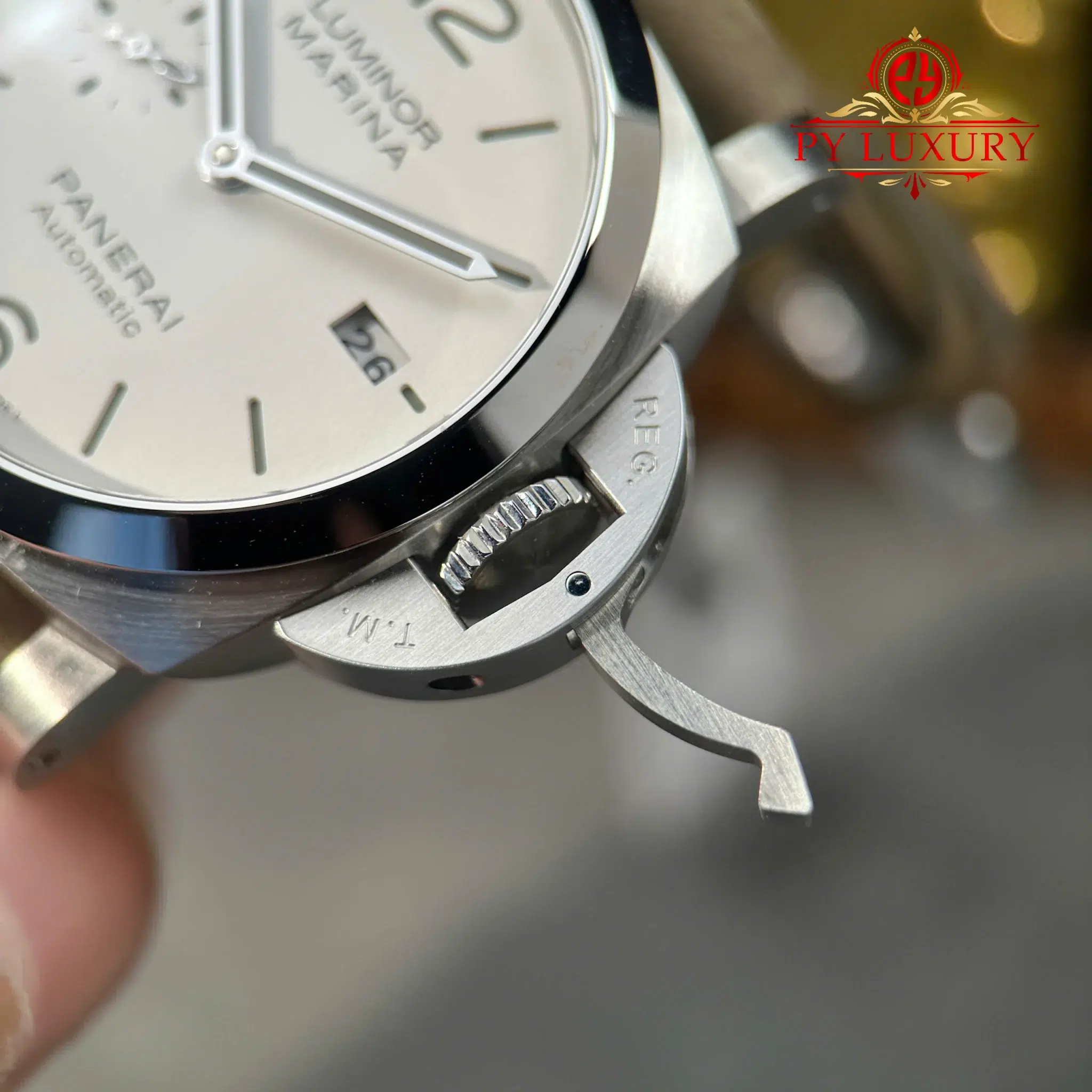 Panerai Luminor Marina PAM1314 Steel White Dial Leather Best Replica VSF - 8