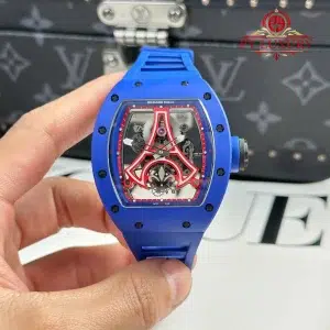 Richard Mille RM52-03 Paris Saint-Germain Tourbillon Blue Ceramic Rubber Band Best Replica