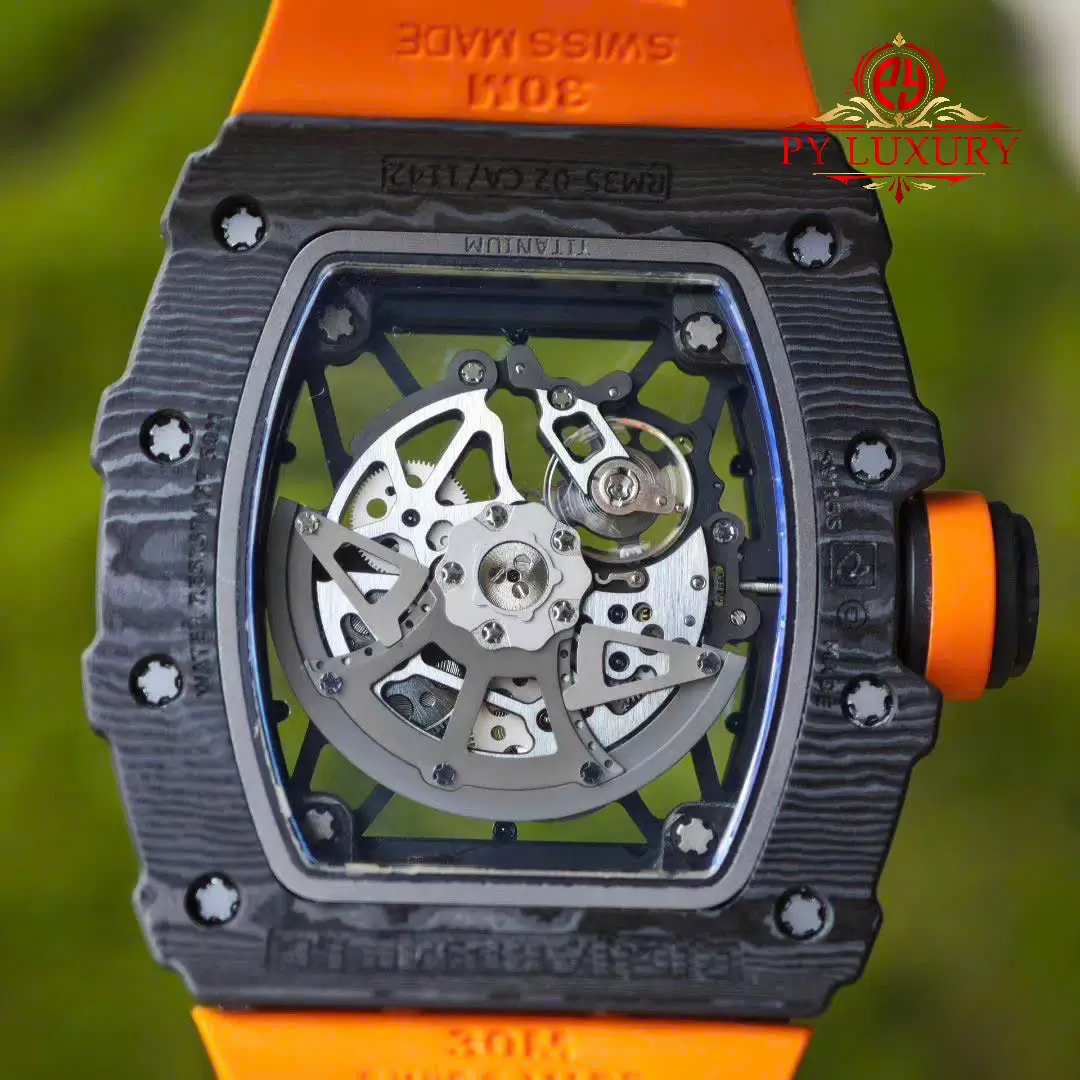 Richard Mille Rm35-02 Rafael Nadal Black Carbon NTPT Custom Made Vaucher Movement - 11